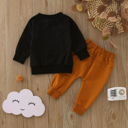 Halloween Sets Long Sleeve T-shirts+Drawstring Long Pants