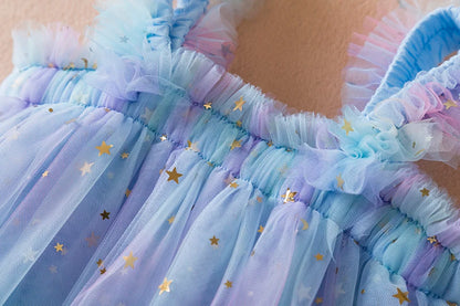 Starry Colorful Tulle Children's Dress