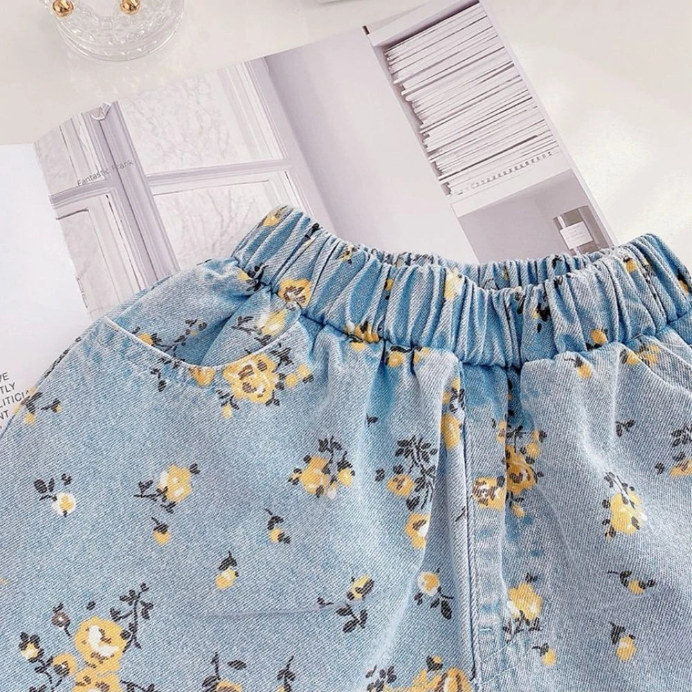 Girls' Infant Set Jeans Flowers