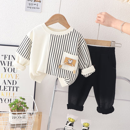 Kids striped sweatshirt set