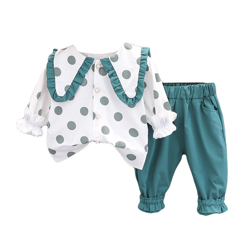 Children's set with ball shirt and collar