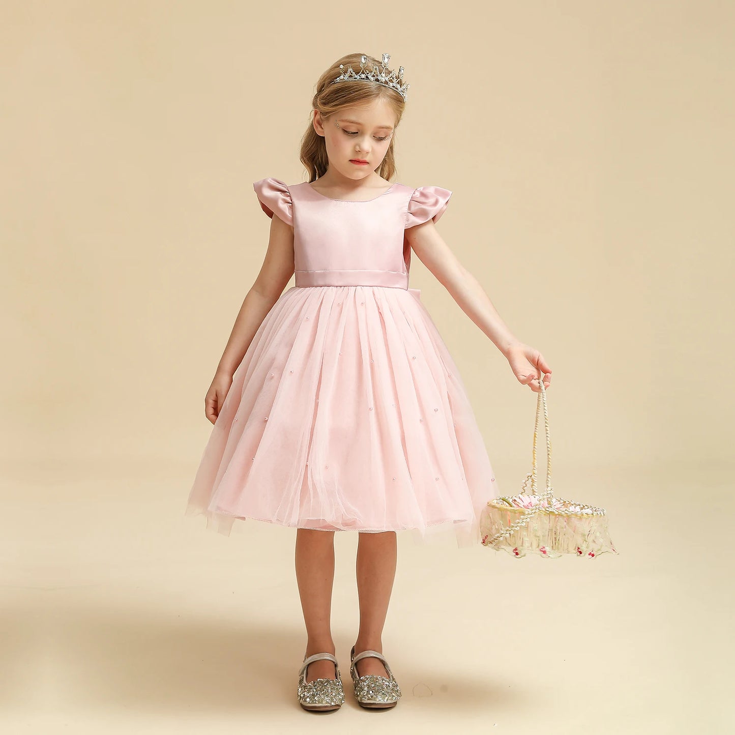 Children's Party Dress Tulle and Pearls