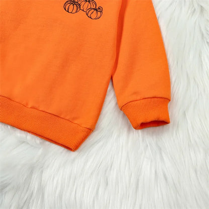 Sweatshirt Casual Halloween Pumpkin Print