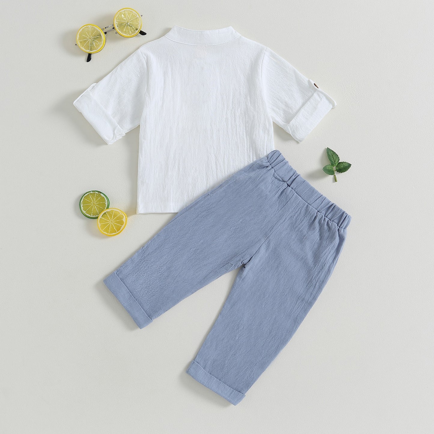 Children's set for boys with button up shirt