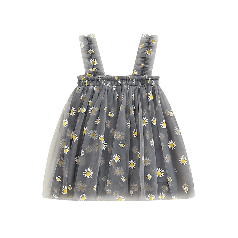 Printed tulle children's dress