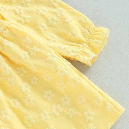 Children's yellow dress with bow