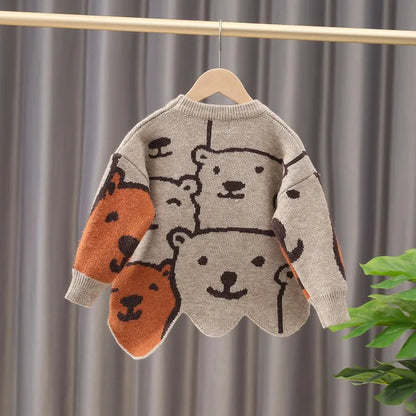 Children's Blouse Knitted Thickened Teddy Bears