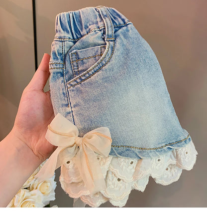 Girls' Infant Shorts Jeans Bow