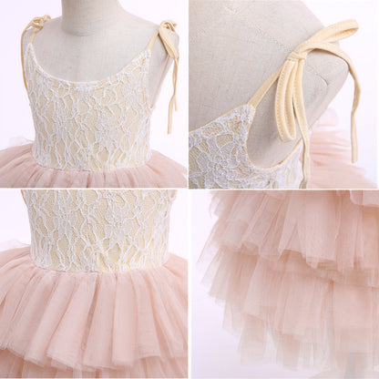 Children's Dress With Tulle Tiered Skirt