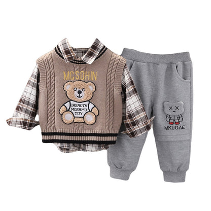 Children's set with bear vest