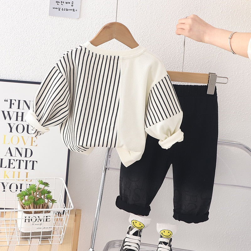 Kids striped sweatshirt set