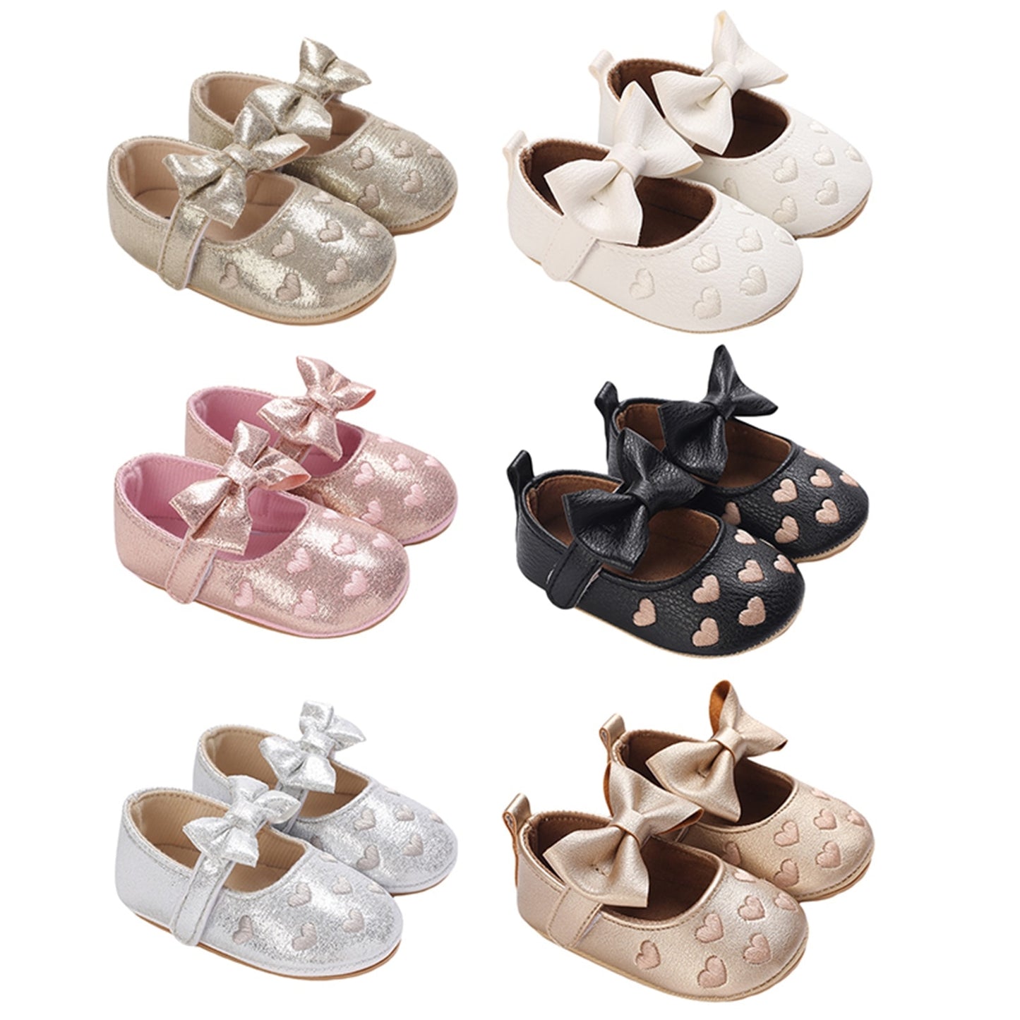 Children's bow and heart shoes