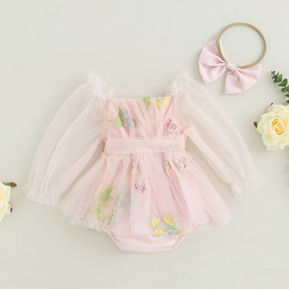 Delicate tulle children's body dress + headband