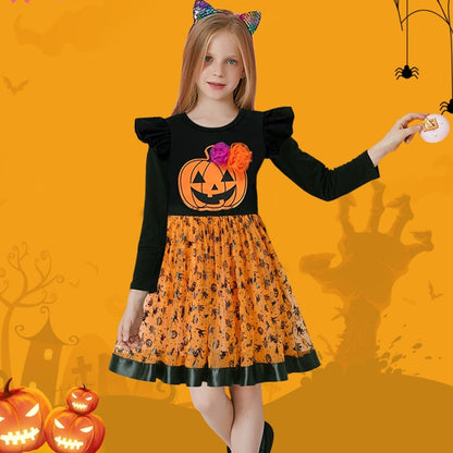 Halloween Dress Pumpkin Spider Witch