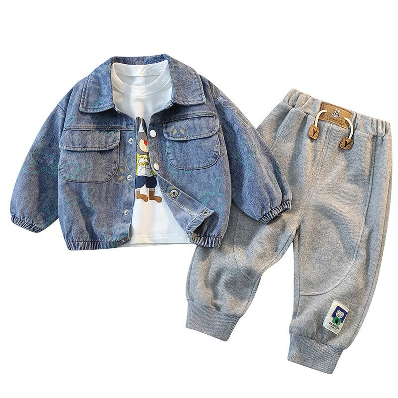 Children's 3 piece set with jacket for boy