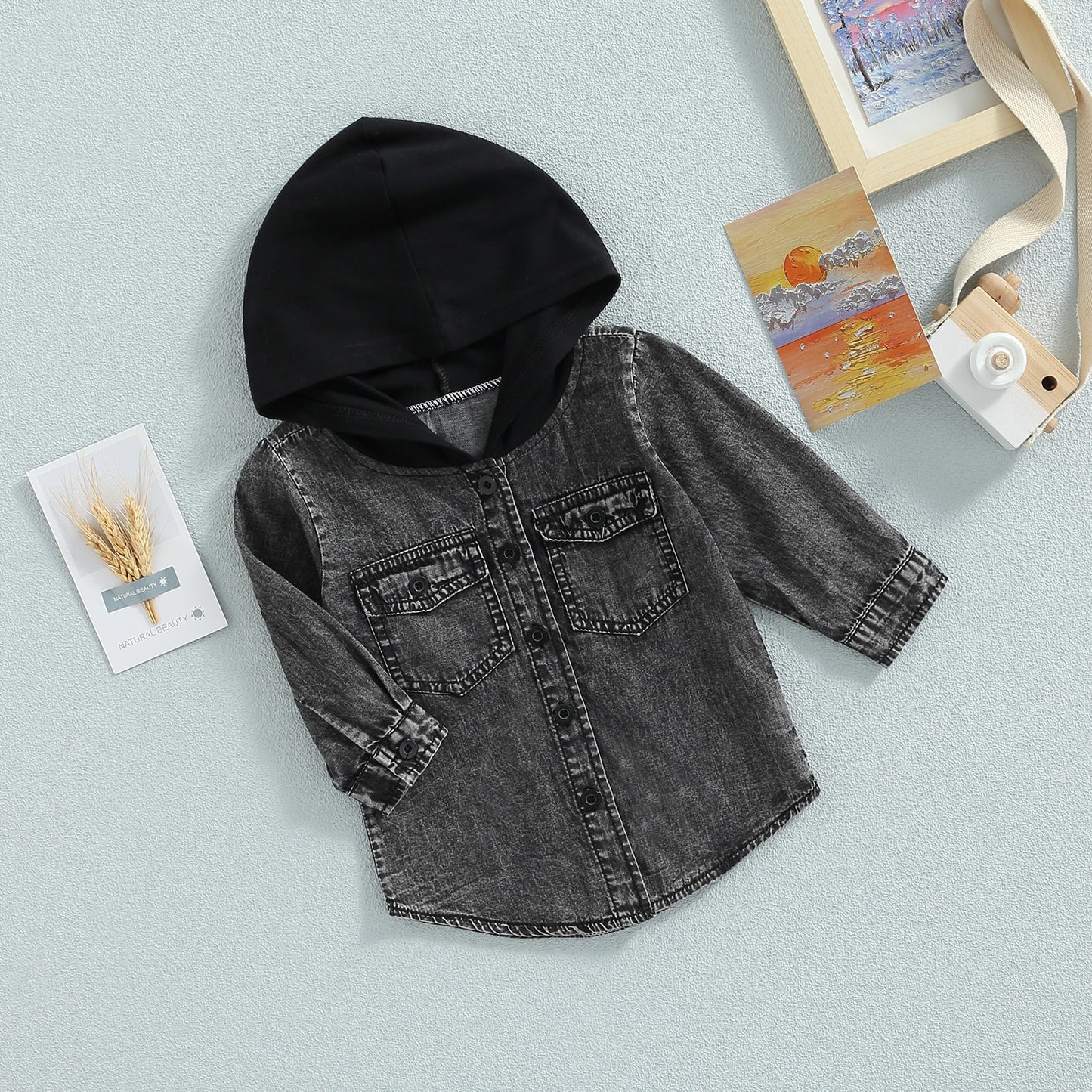 Hooded Denim Jacket