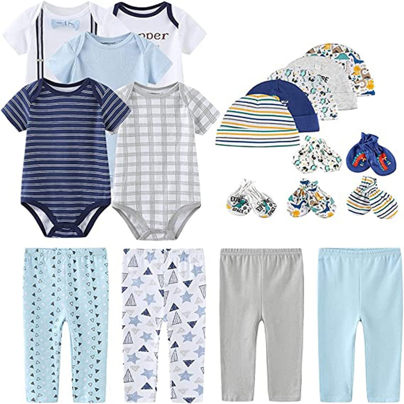 Kit 19 pieces prints for baby boy