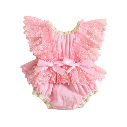 Floral Lace Bodysuit for baby