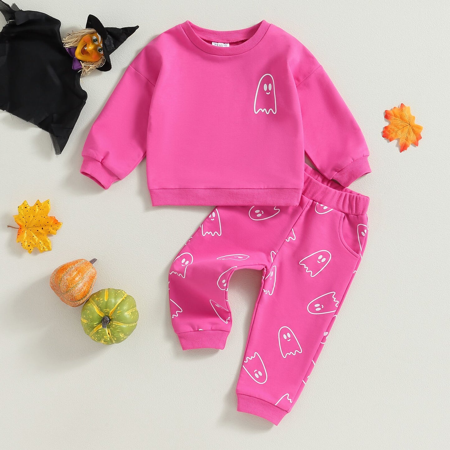 Crew Neck Long Sleeve Sweatshirts and Long Pants 2Pcs Halloween Set