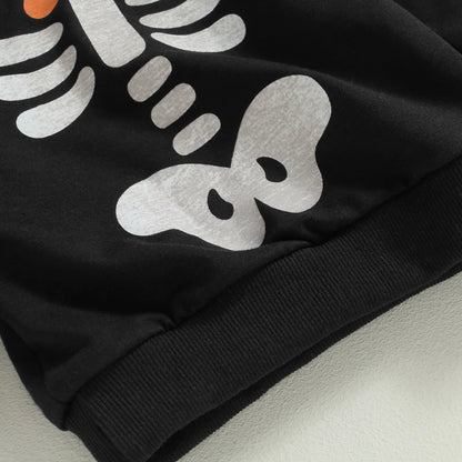 Halloween Sweatshirt Glow in Dark Skeleton