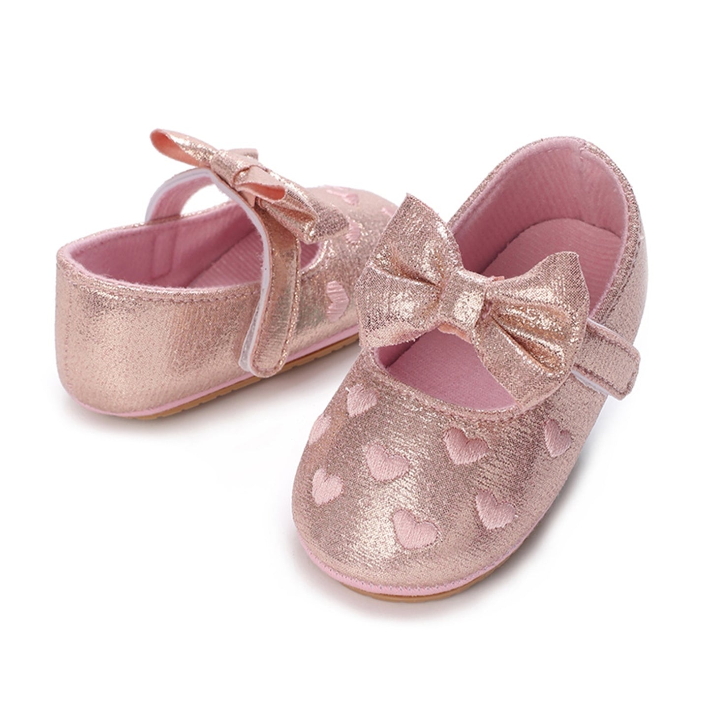 Children's bow and heart shoes