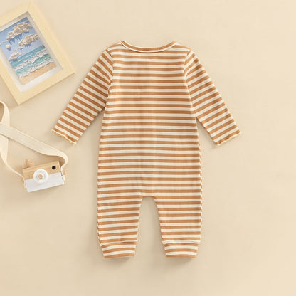 Striped baby romper