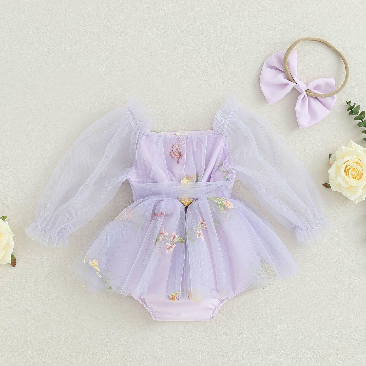 Delicate tulle children's body dress + headband