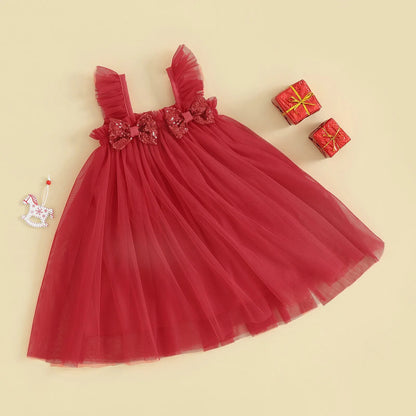 Children's red tulle dress