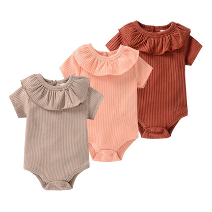 Kit 3 minimalist bodysuits for baby girl