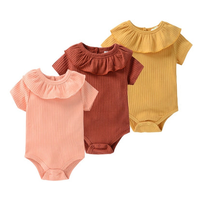 Kit 3 minimalist bodysuits for baby girl