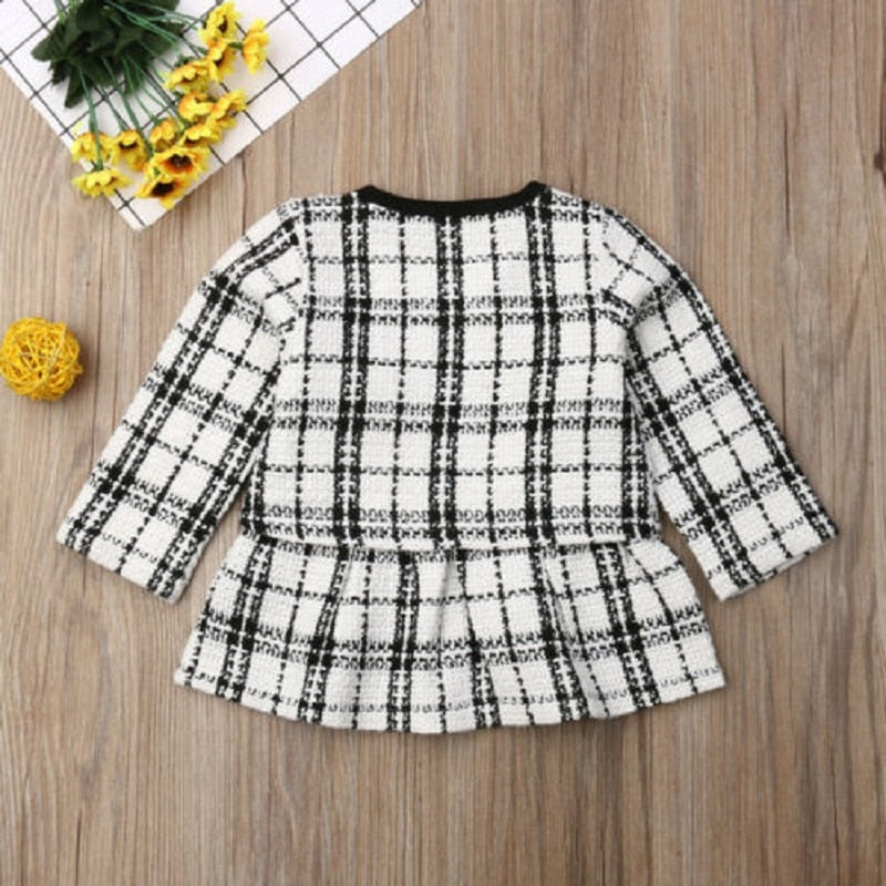 Children's black and white plaid set