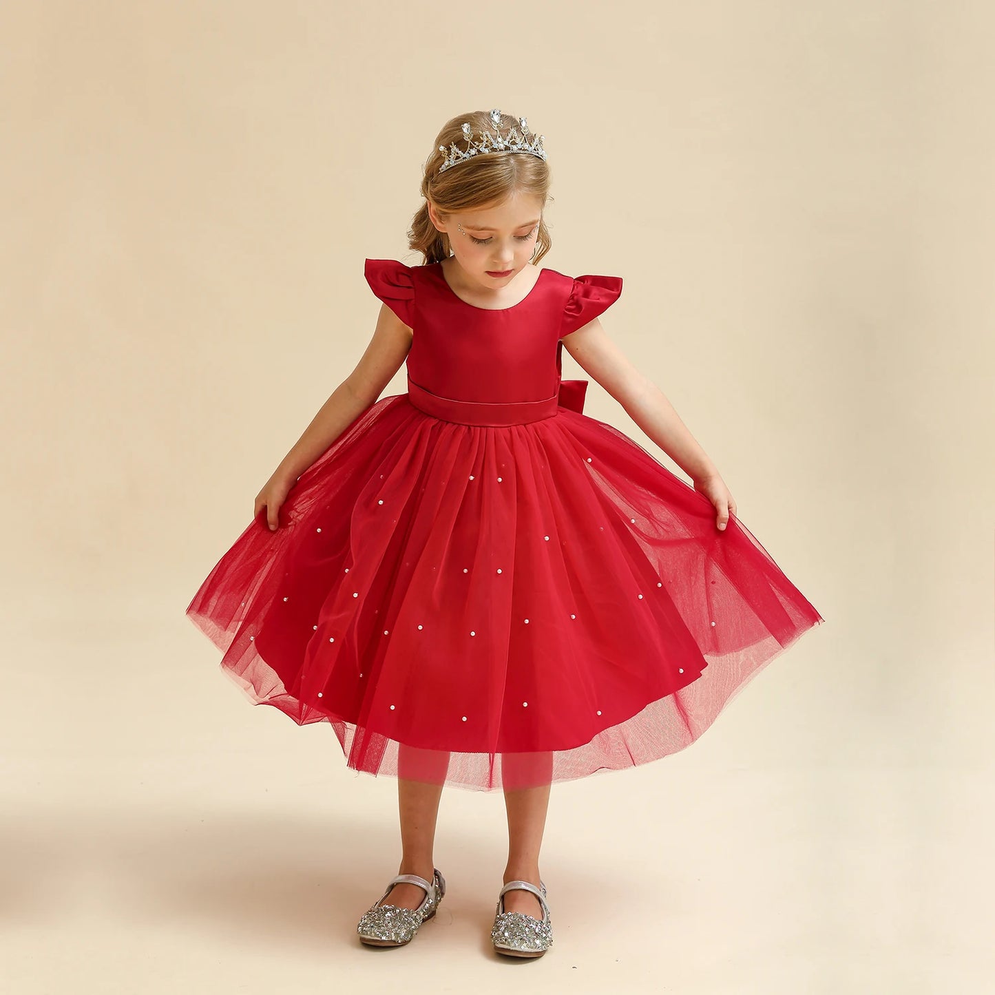 Children's Party Dress Tulle and Pearls