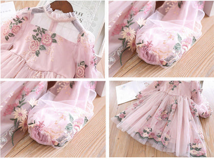 Elegant Children's Dress With Flowers