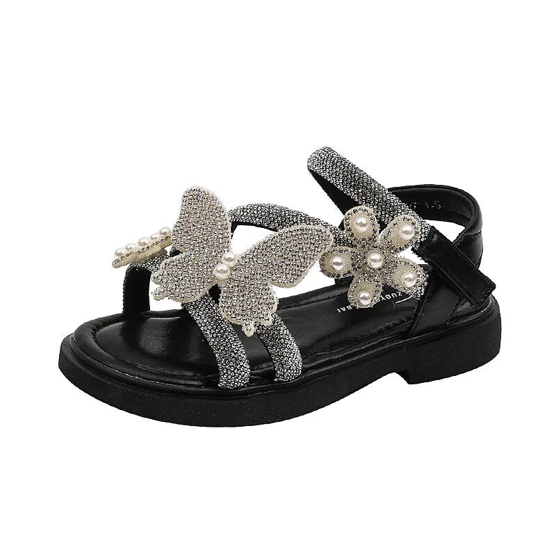 Women's Children's Sandal Butterflies Pearl