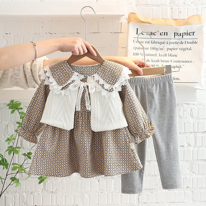 Children's 3-piece vintage patterned set