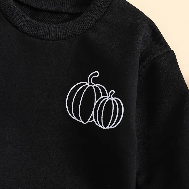 Toddler Halloween Sweatshirts Black Long Sleeve