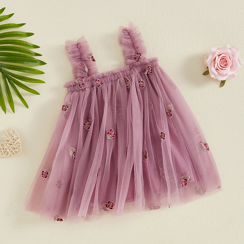 Children's Dress Tulle Flowers