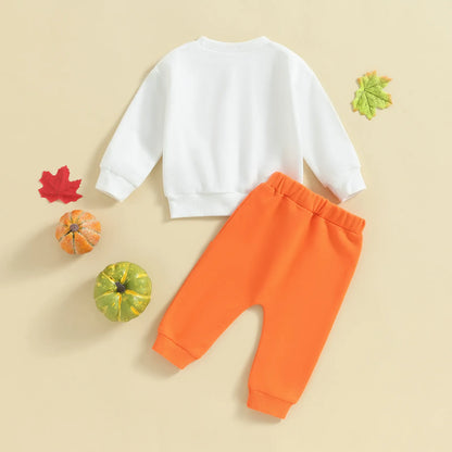 Set  Sweatshirt with Elastic Waist Sweatpants Halloween