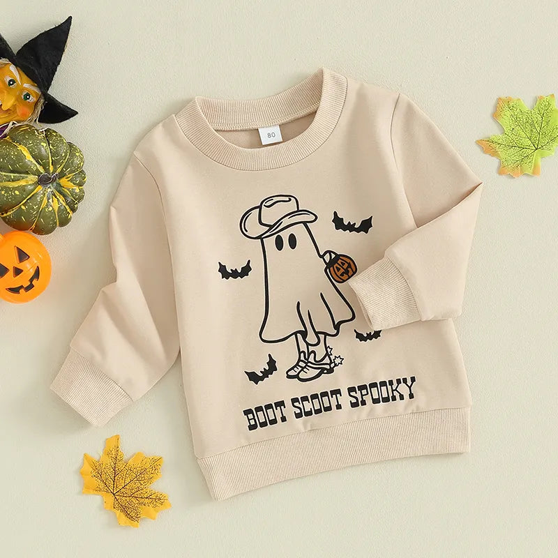 Halloween Sweatshirts  Ghost Bat Print