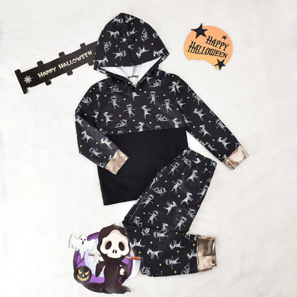 Children's Set with Hood Prints Halloween