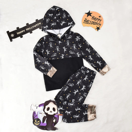 Children's Set with Hood Prints Halloween