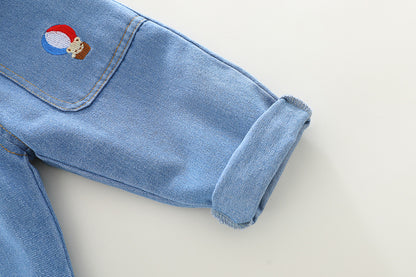 Children's 3-piece set bear with jeans