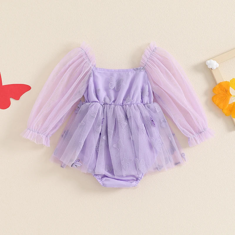 Infant Female Bodysuit Tulle Butterflies