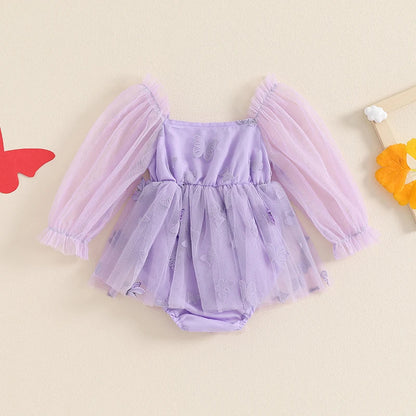 Infant Female Bodysuit Tulle Butterflies