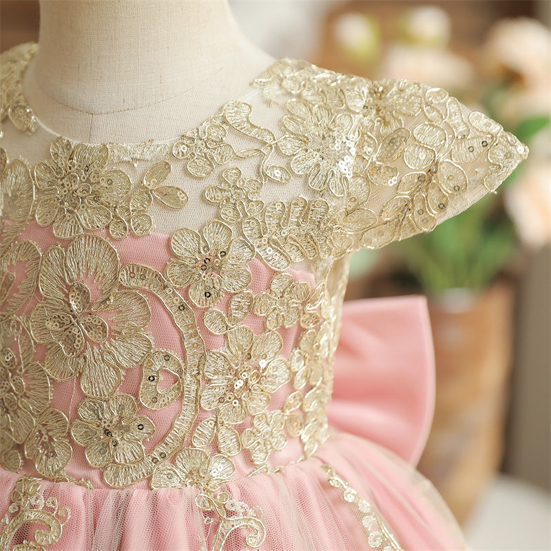 Party dress with lace and bow