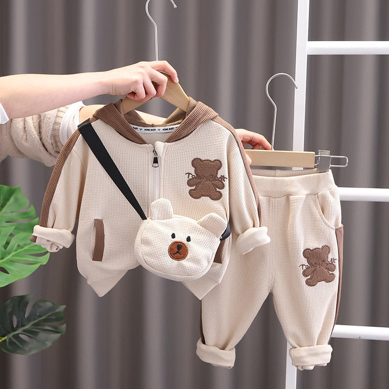 Children's set with bear bag