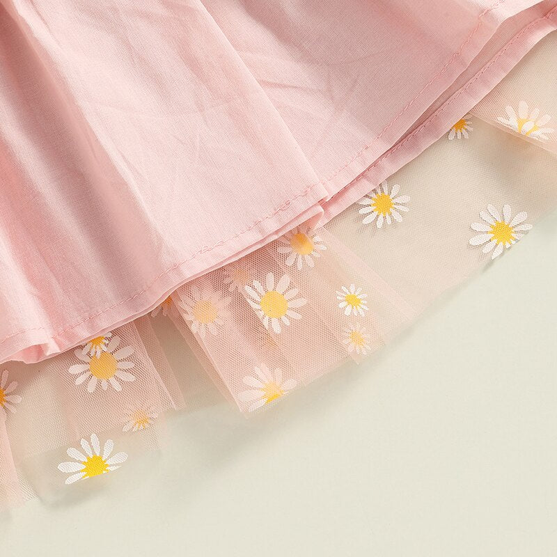 Printed tulle children's dress