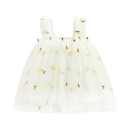 Printed tulle children's dress