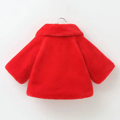 Children's Women's Plush Pompom Bunny Coat