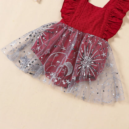 Shiny Christmas Girl's Infant Bodysuit